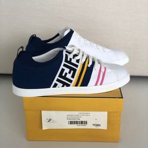 Fendi Colorblock Lace-up Sneakers Men sz 10